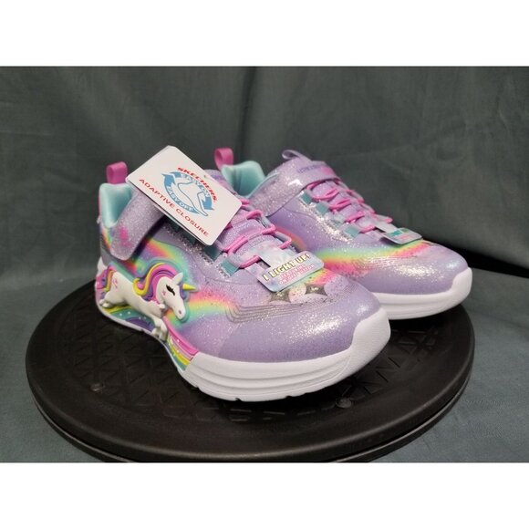 Skechers Unicorn Chaser Girls Pink White Size 3 Brand New In Box !! - Picture 10 of 12
